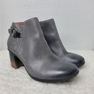 Dansko Perry Womens Bootie Shoes Size 5.5 Burnished Gray Zipper Ankle Boots